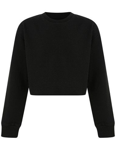 S-SM515-Kids Cropped Slounge Sweat